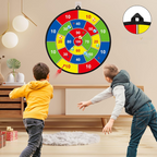 Groot dartbord voor kinderen met kleverige ballen en darts