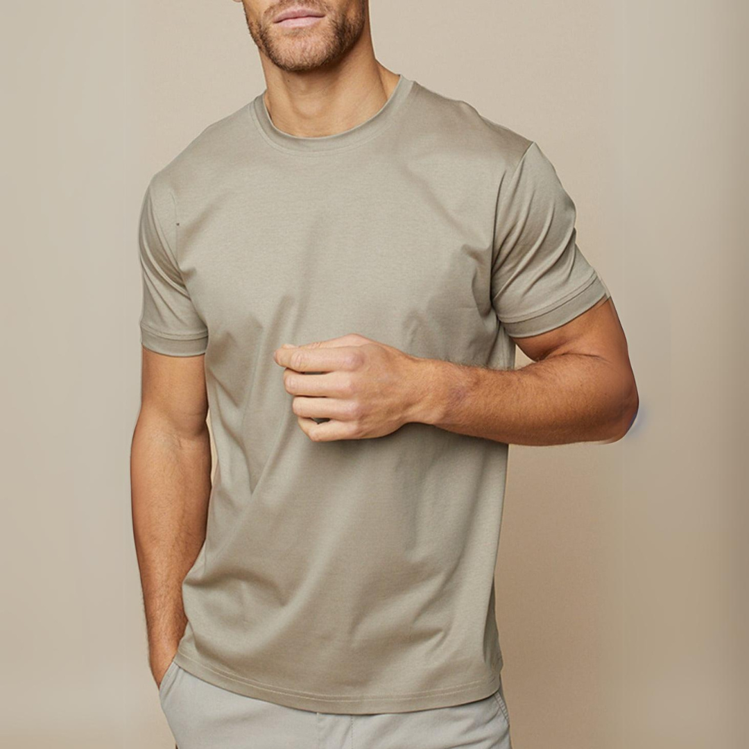 Glanzend & zacht heren T-Shirt van gemerceriseerd katoen