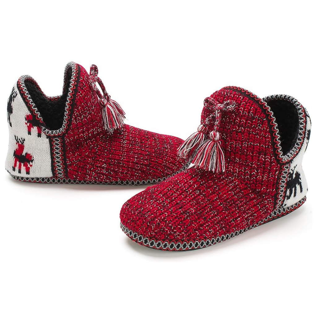 Warme bootie sloffen met memory foam