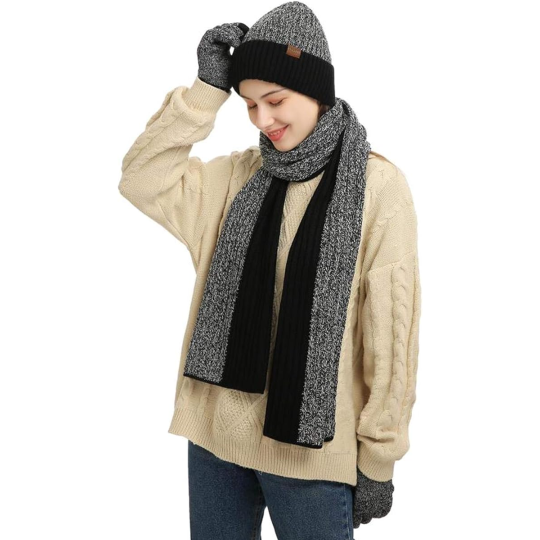 Heren winter beanie & handschoenen set