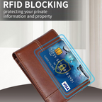 RFID-Blocking leren bifold portemonnee voor mannen