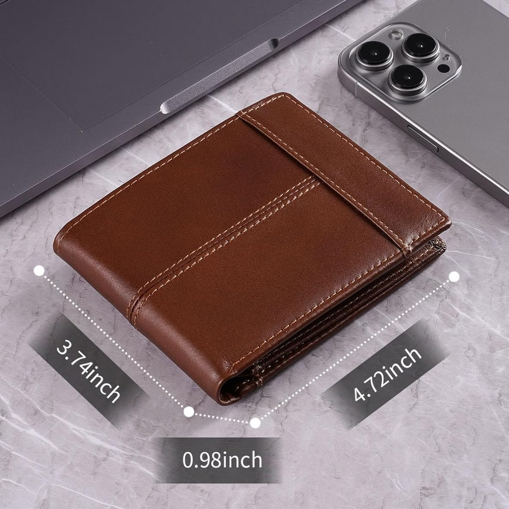 RFID-Blocking leren bifold portemonnee voor mannen — afbeelding 7