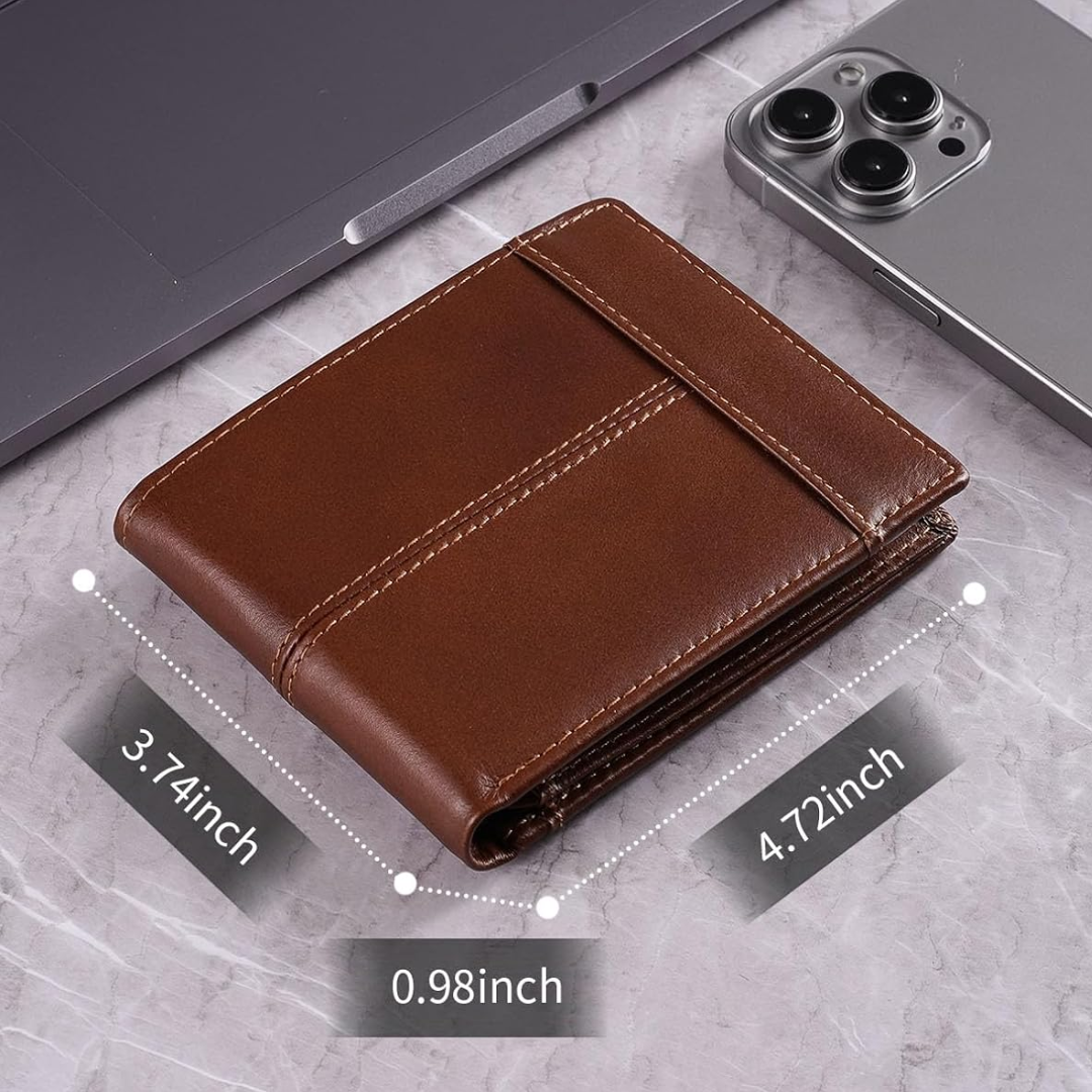 RFID-Blocking leren bifold portemonnee voor mannen — afbeelding 7