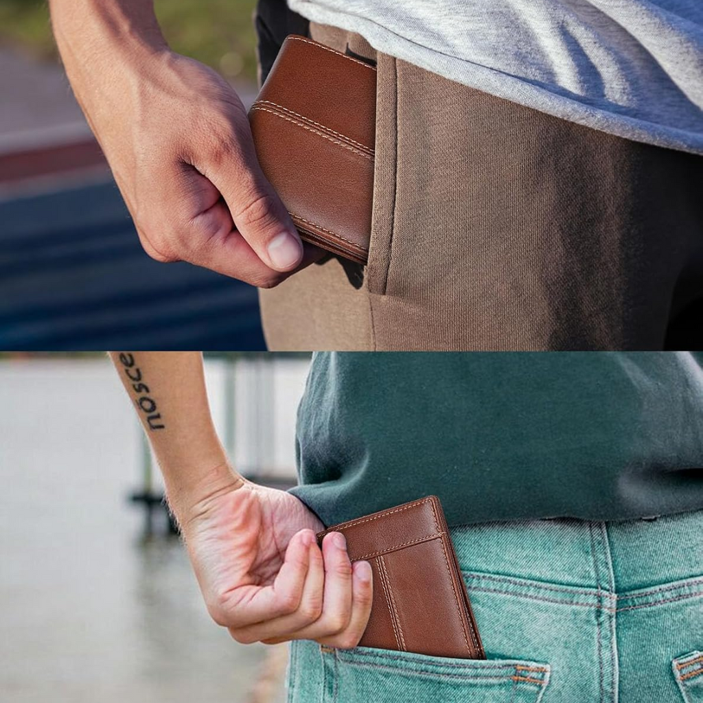 RFID-Blocking leren bifold portemonnee voor mannen — afbeelding 11