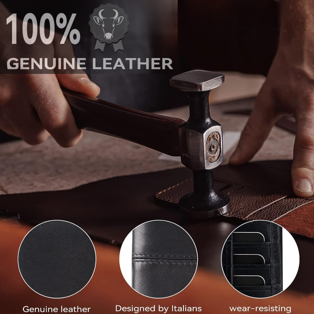 RFID-Blocking leren bifold portemonnee voor mannen — afbeelding 9