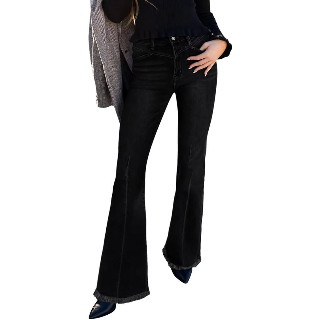 High-Waisted flared dames jeans