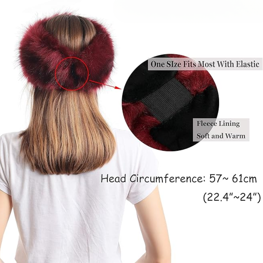 Winter haarband van imitatiebont