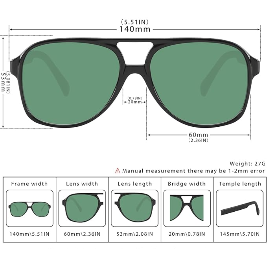 Retro aviator zonnebril