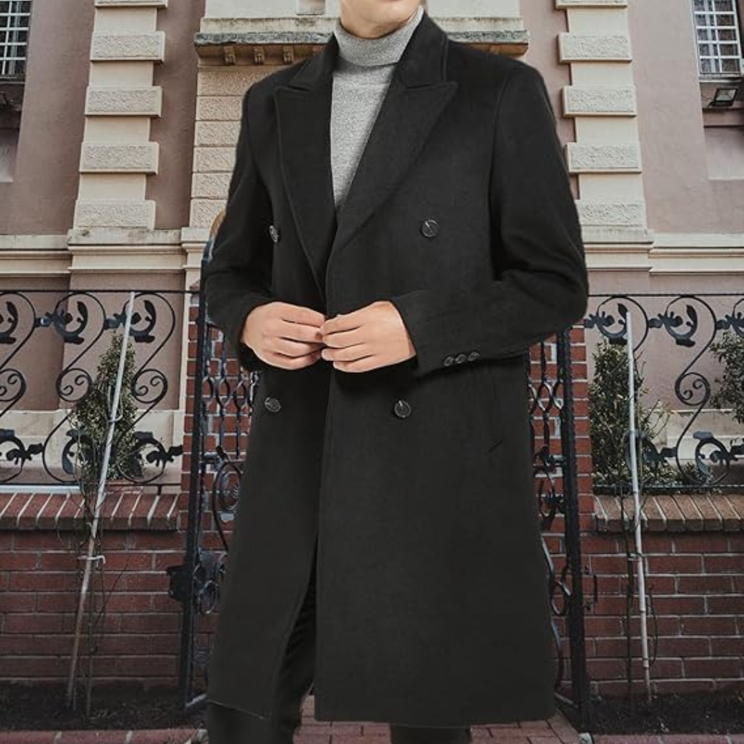 Heren wolblend trenchcoat