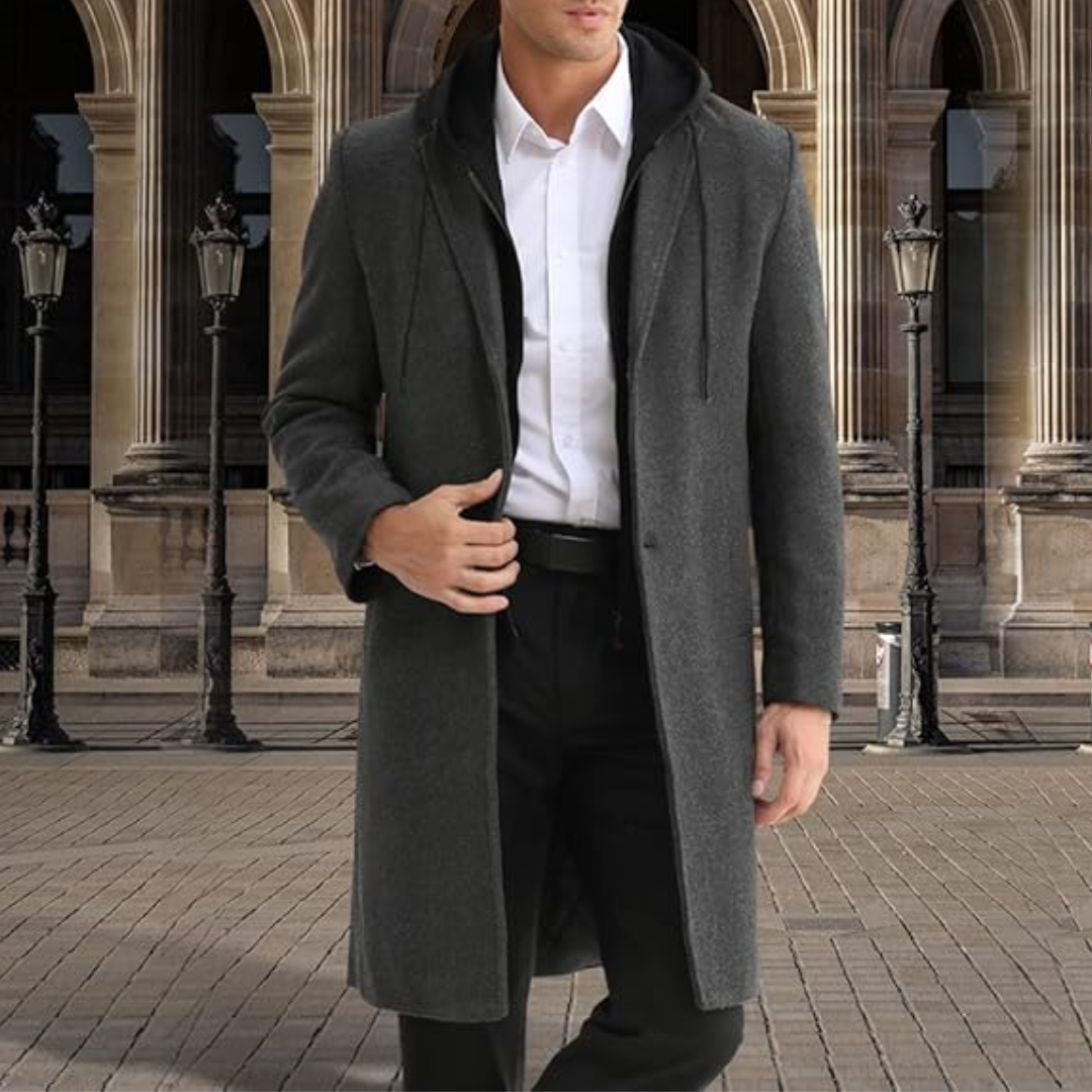 Heren wolblend trenchcoat