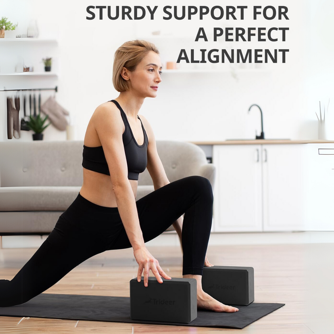 Yogablokken van EVA-schuim met hoge dichtheid, set van 2