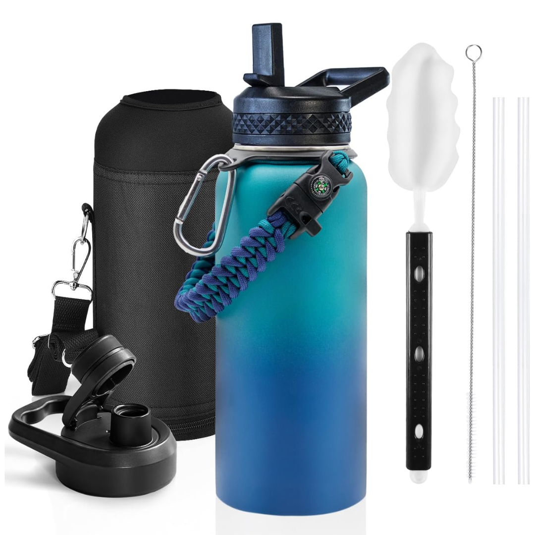 Geïsoleerde waterfles met paracordhandvat — afbeelding 18
