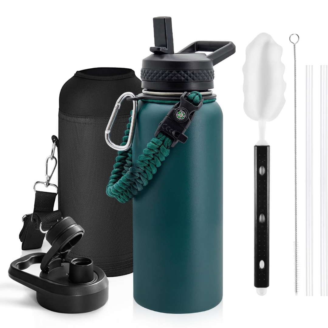 Geïsoleerde waterfles met paracordhandvat — afbeelding 20