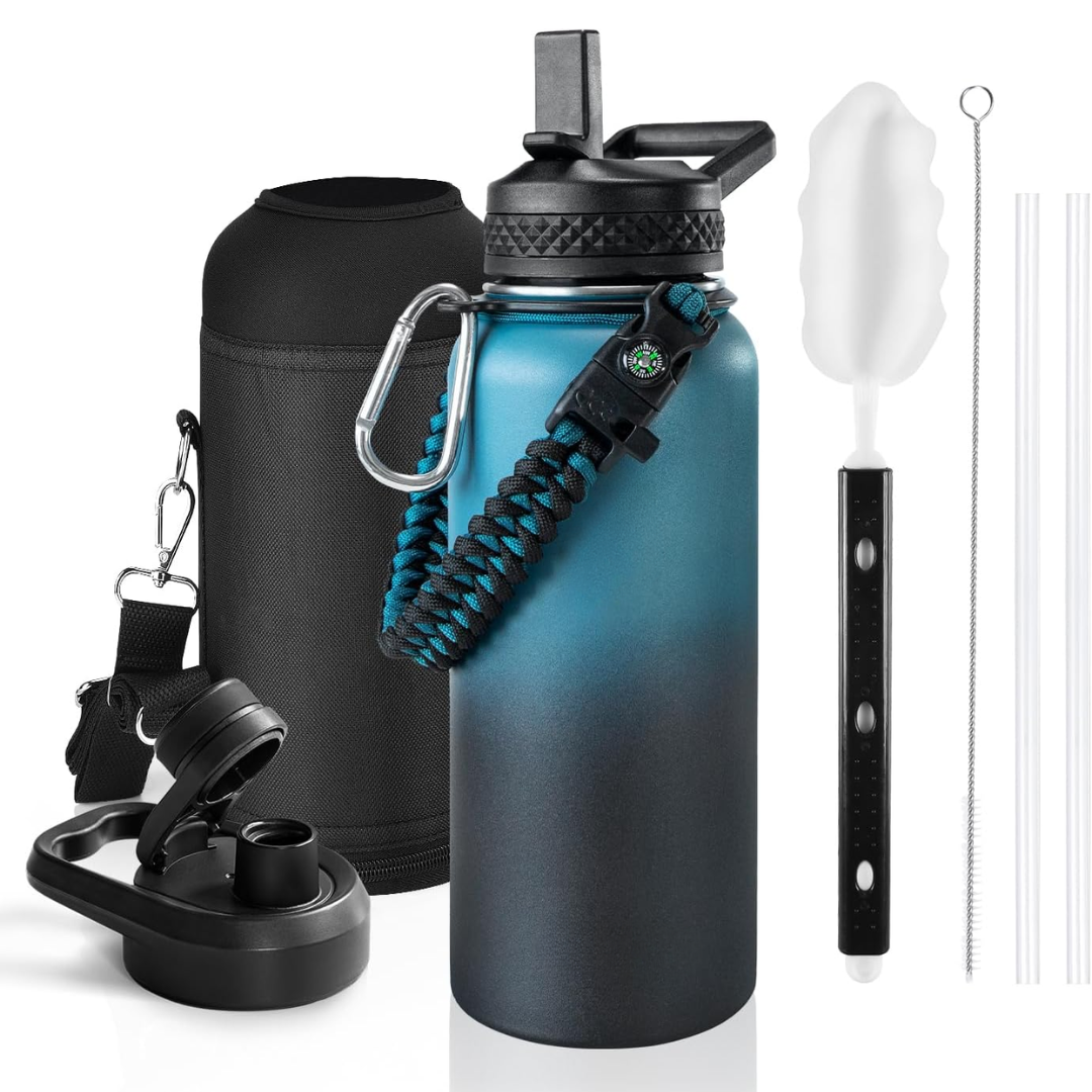 Geïsoleerde waterfles met paracordhandvat — afbeelding 22