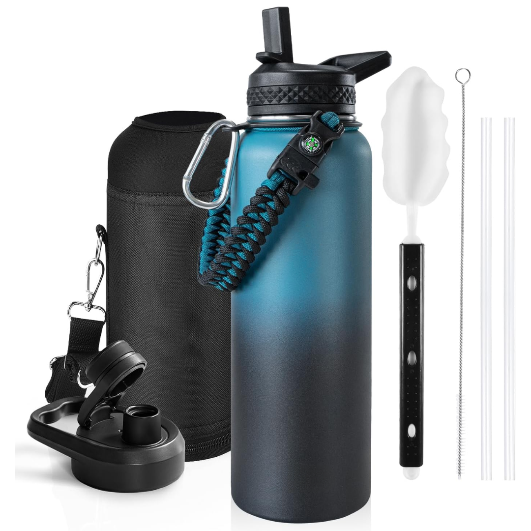 Geïsoleerde waterfles met paracordhandvat — afbeelding 30