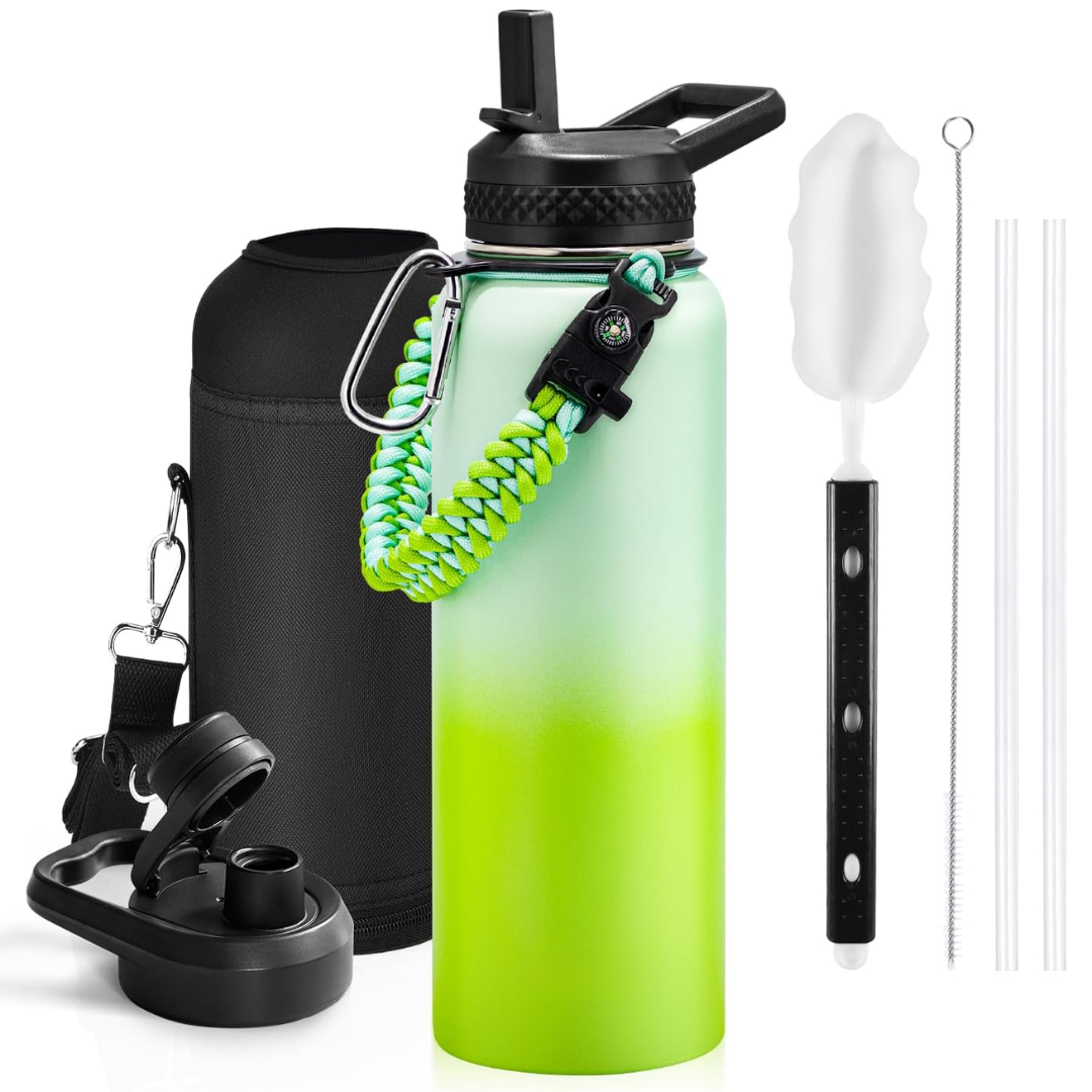 Geïsoleerde waterfles met paracordhandvat — afbeelding 32