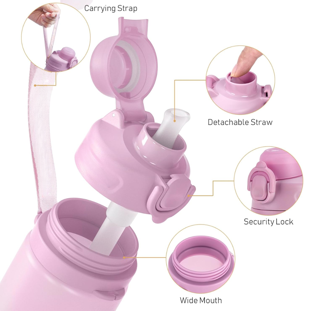 Opvouwbare siliconen waterfles van 600 ml — afbeelding 10