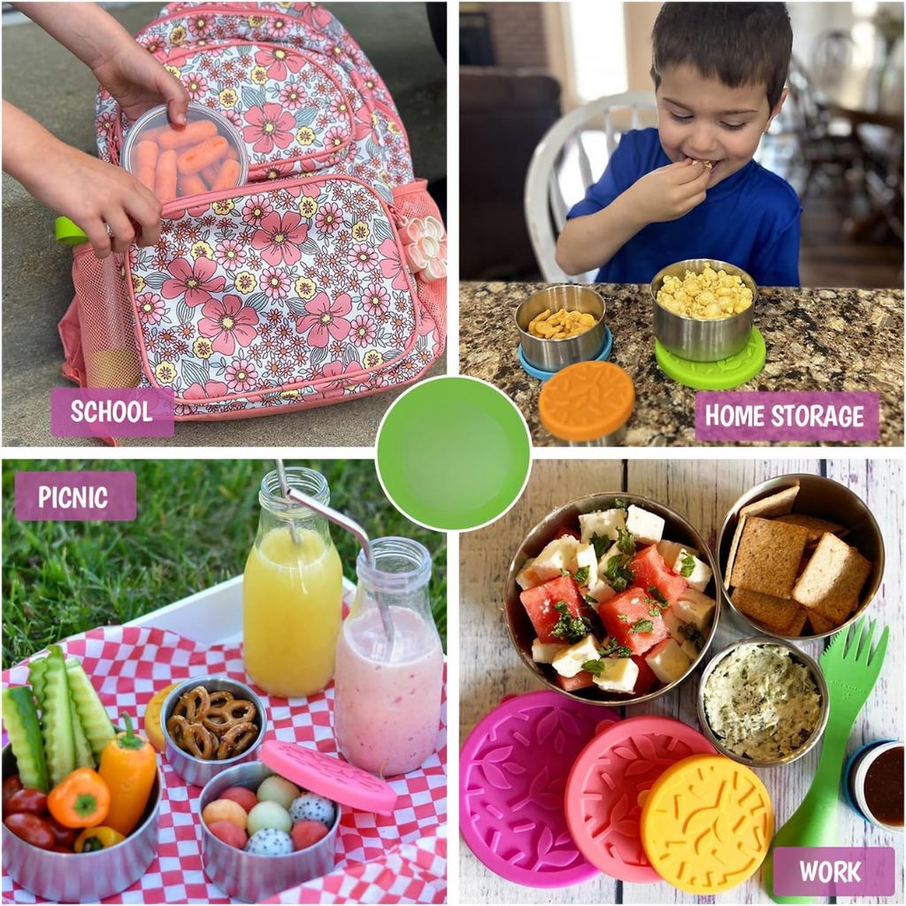 RVS-lunchdozenset met deksels van 100, 200 en 400 ml — afbeelding 8