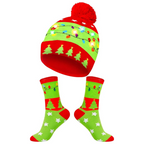 Kerst LED beanie & sokken set