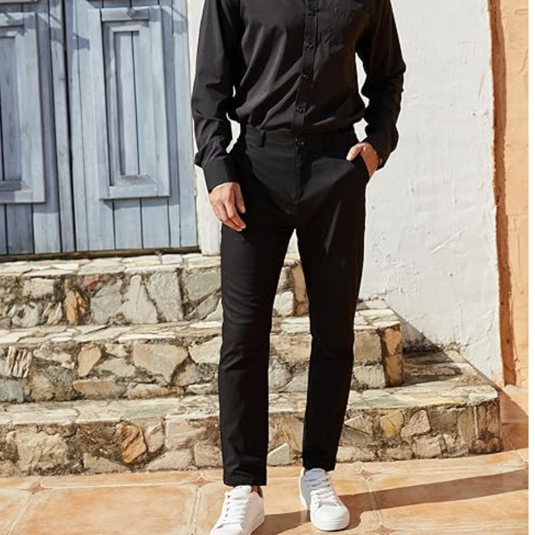 Slim fit stretch heren broek