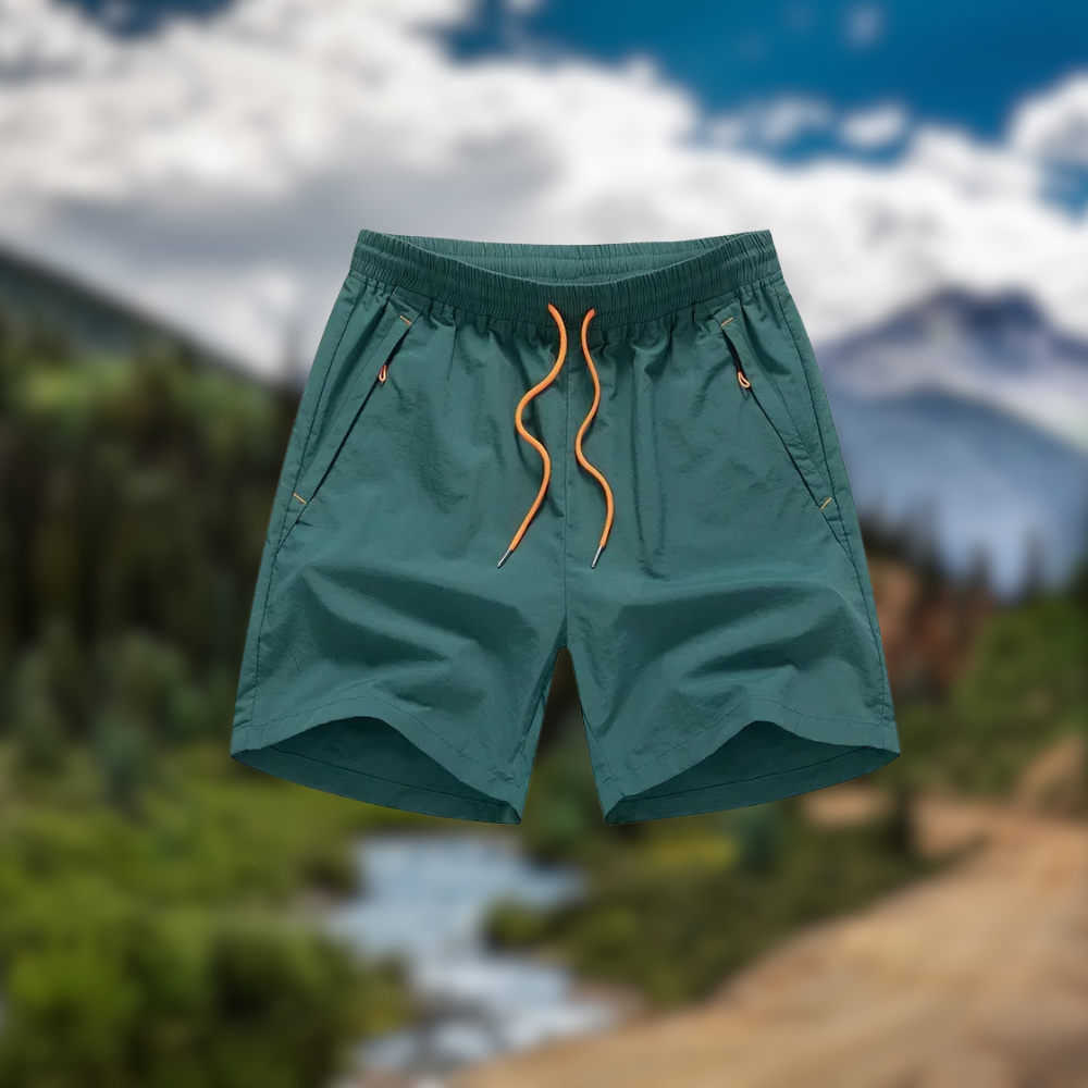 Heren hardloopshorts met mesh binnenbroekje en ritszakken