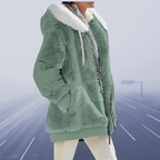 Casual fleece vest met capuchon