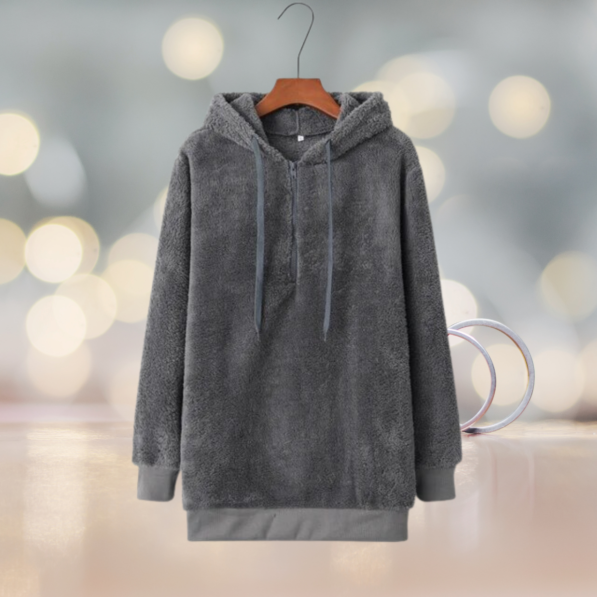 Zacht dames hoodievest voor de herfst
