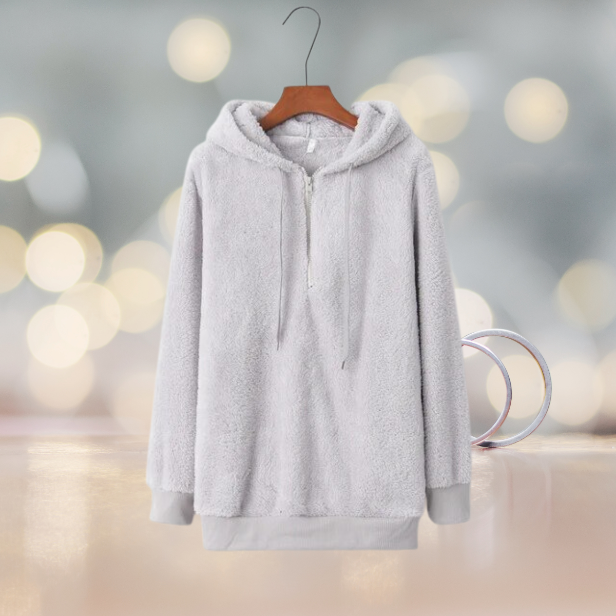 Zacht dames hoodievest voor de herfst