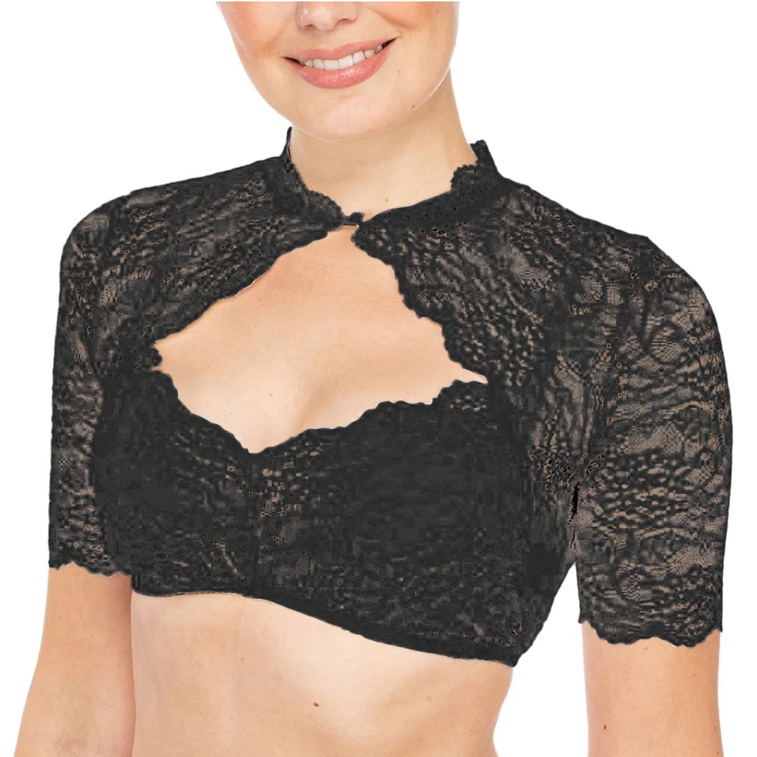 Dirndlblouse met kant & hartuitsnede voor dames — afbeelding 12