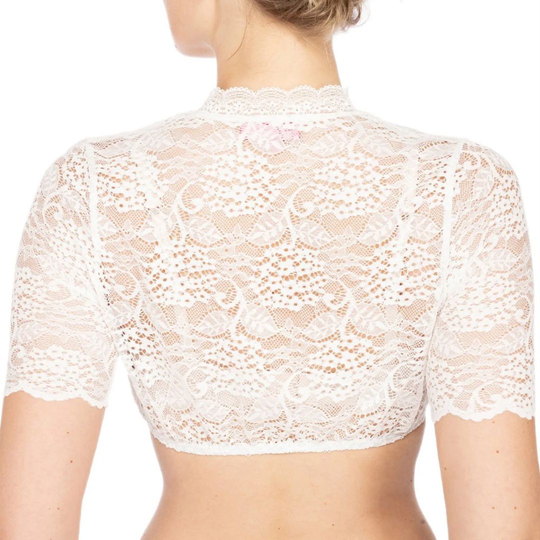 Dirndlblouse met kant & hartuitsnede voor dames — afbeelding 14