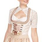Dirndlblouse met kant & hartuitsnede voor dames