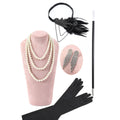 Zwarte jaren '20 accessoire set