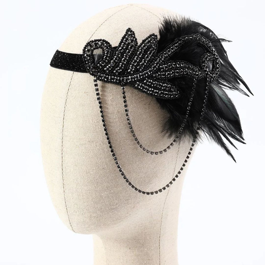Zwarte jaren '20 accessoire set