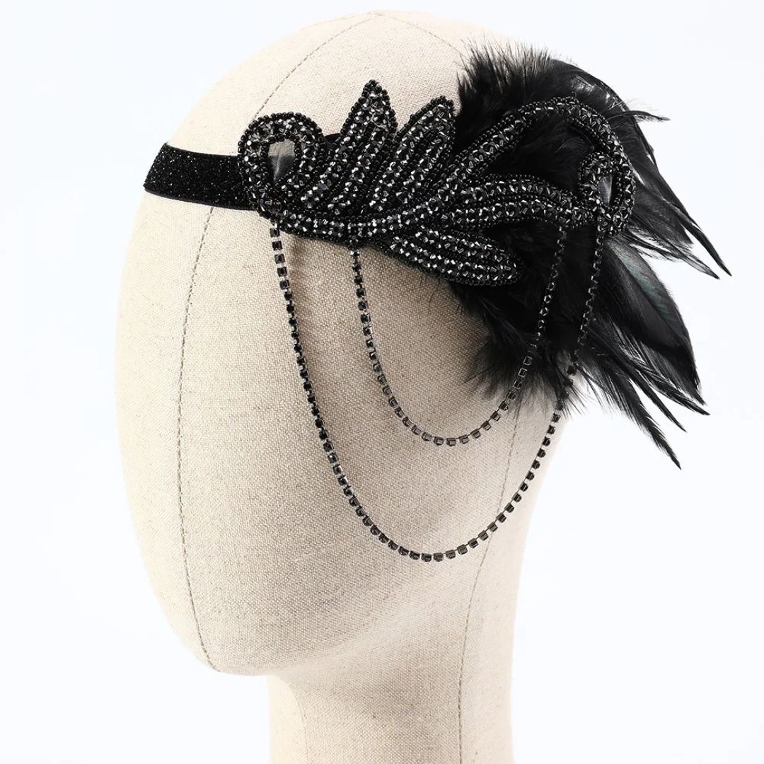 Zwarte jaren '20 accessoire set