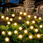 LED-tuinlamp op zonne-energie met vuurwerkeffect