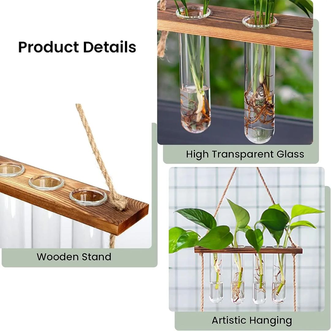Wandplantenhouders met reageerbuisjes