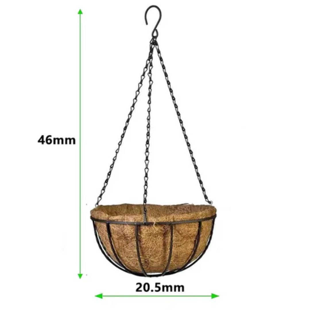 Hangende plantenmand in ronde vorm