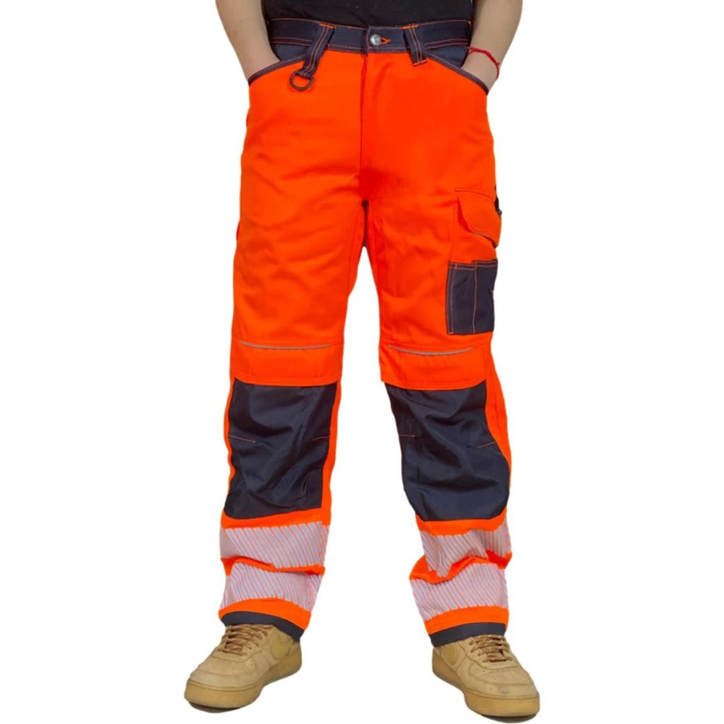 Multifunctionele werkbroek met reflecterende strepen