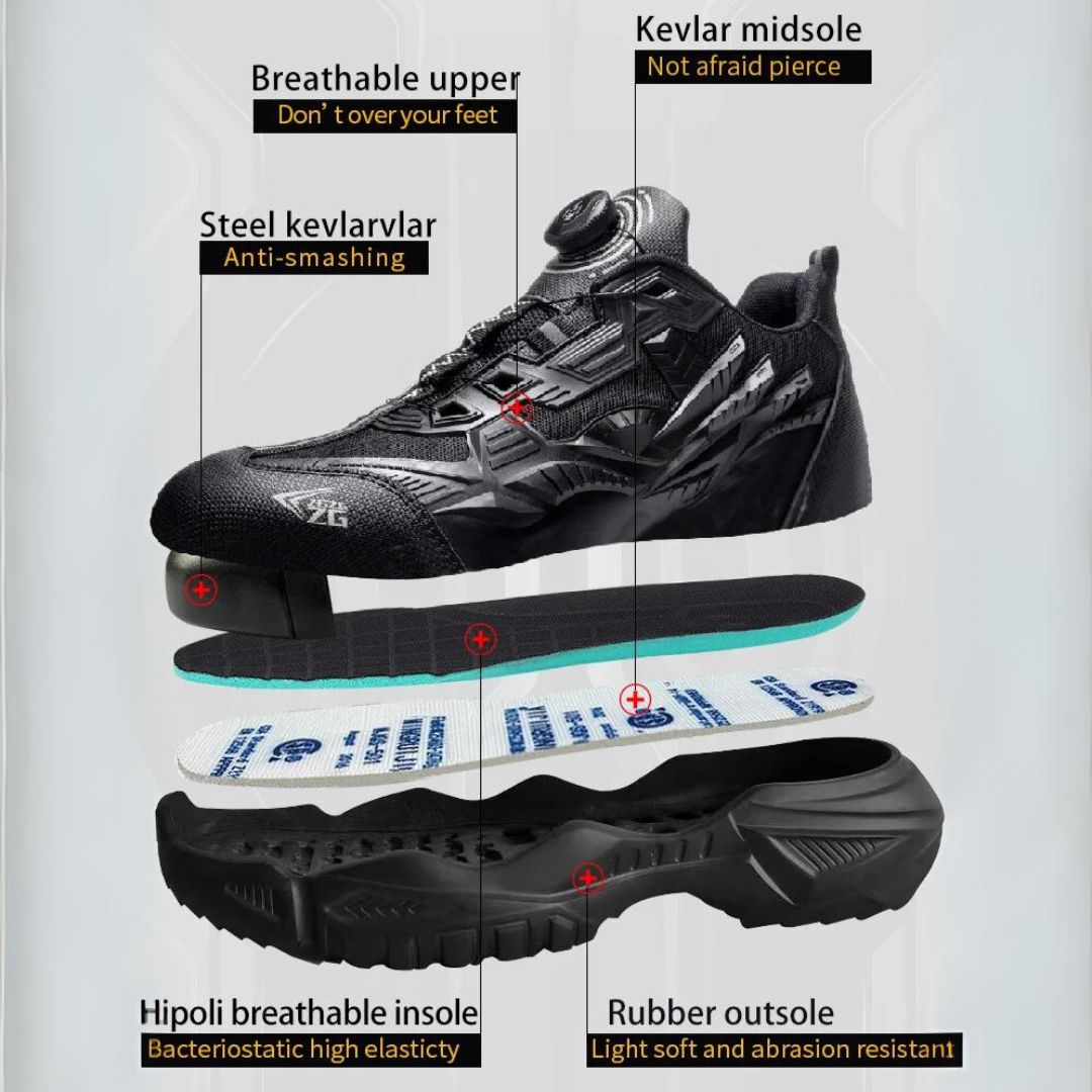 Prikbestendige veiligheidswerksneakers met teenbescherming — afbeelding 14