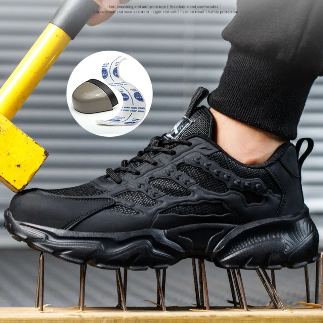 Onverwoestbare werksneakers met stalen neus – anti-plet en prikbestendig