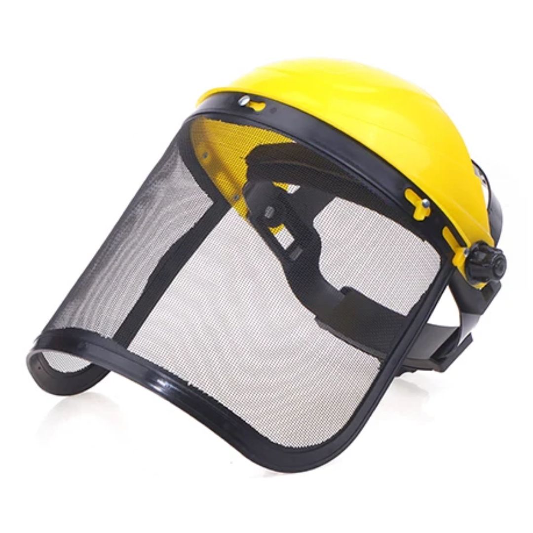 Veiligheidshelm met volledig gaasgezichtsmasker