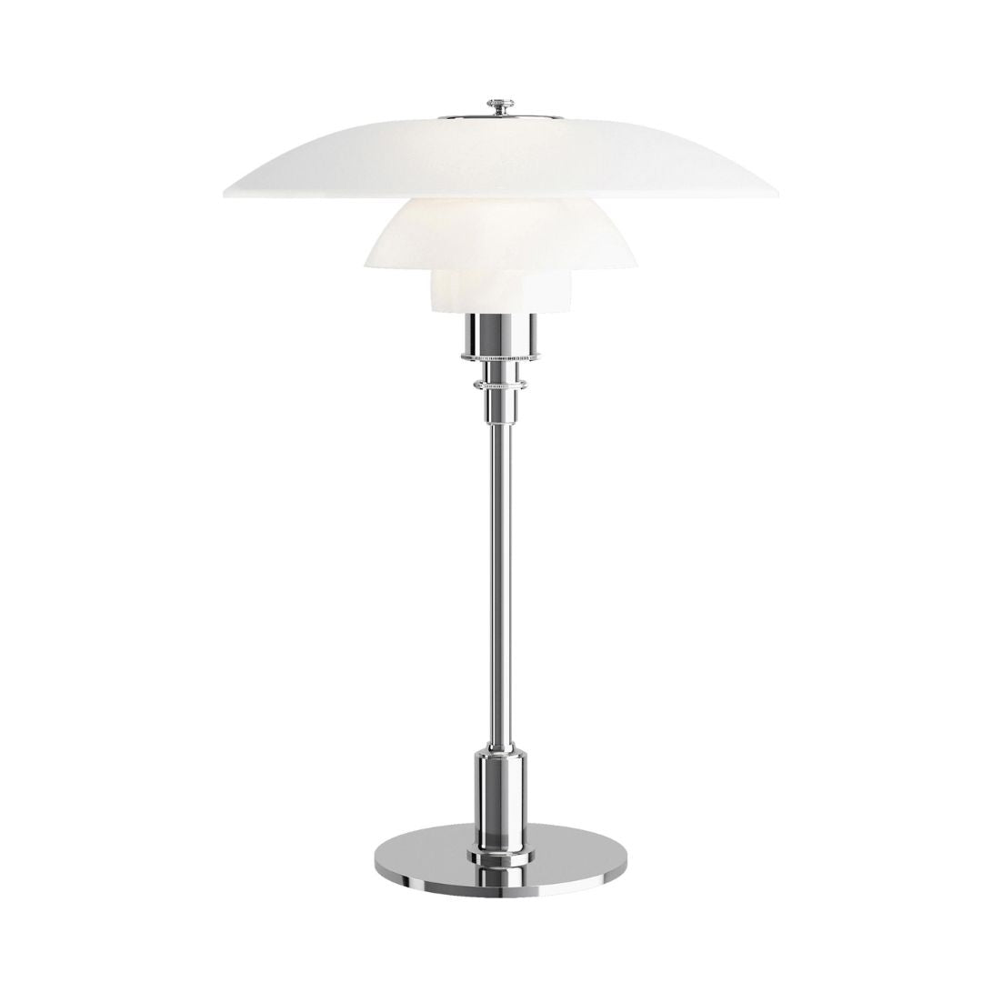 Glazen ledtafellamp in Scandinavische stijl