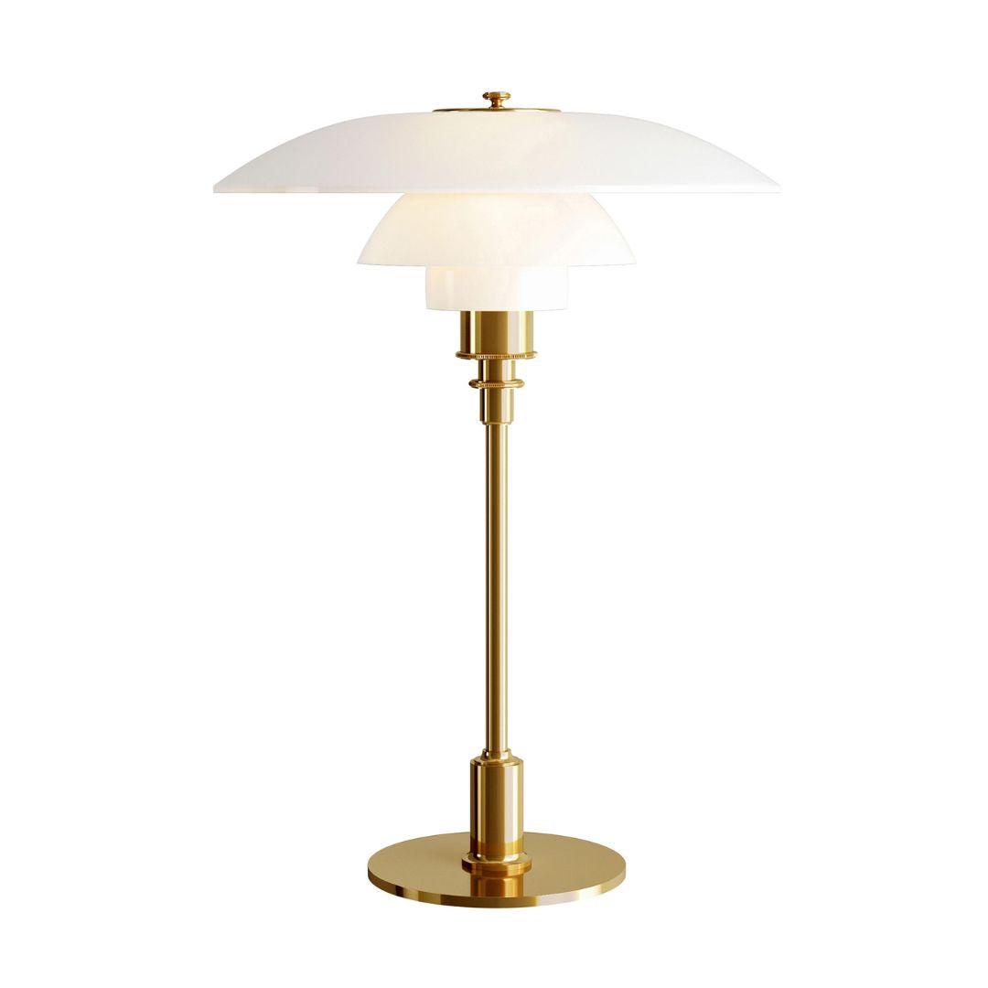 Glazen ledtafellamp in Scandinavische stijl