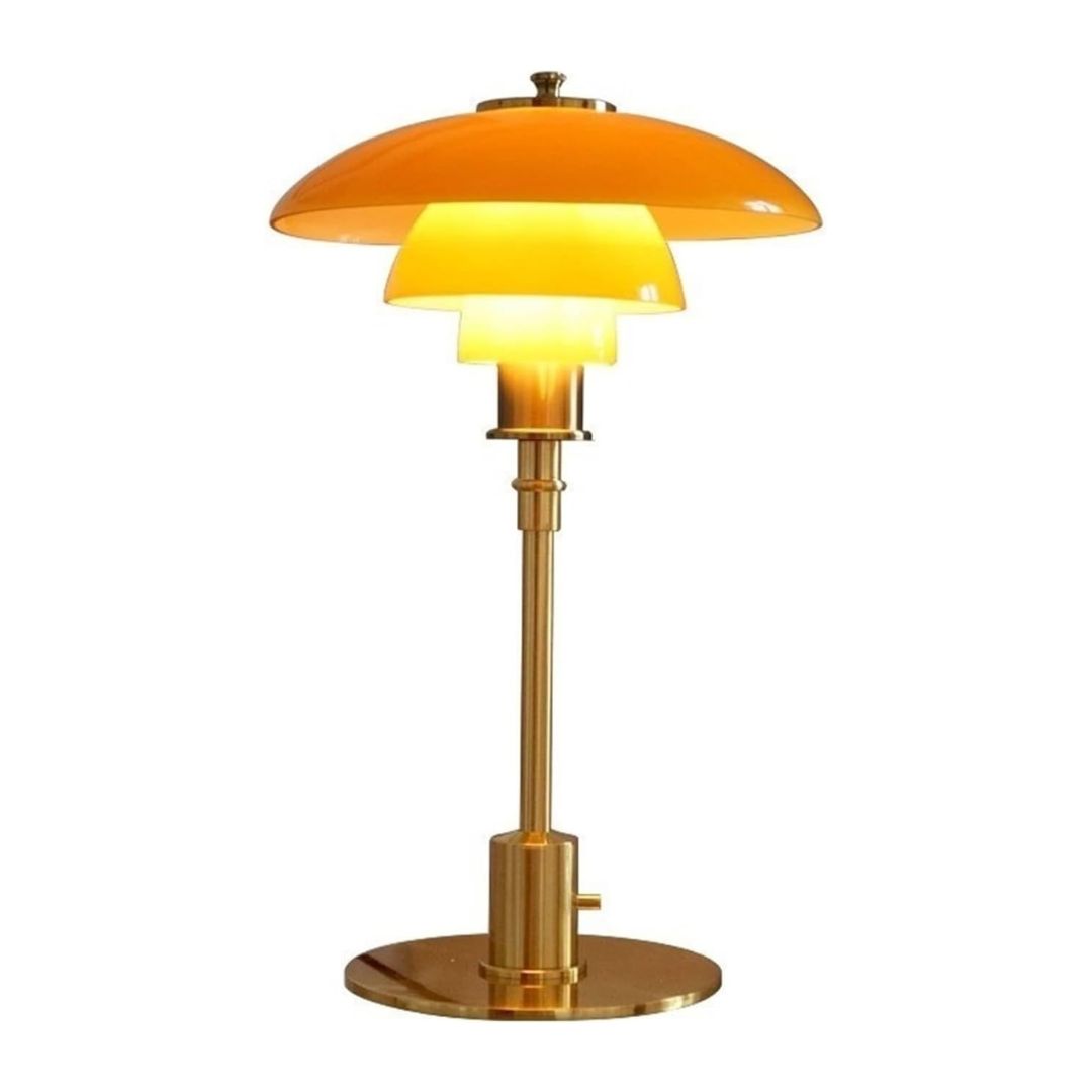 Glazen ledtafellamp in Scandinavische stijl