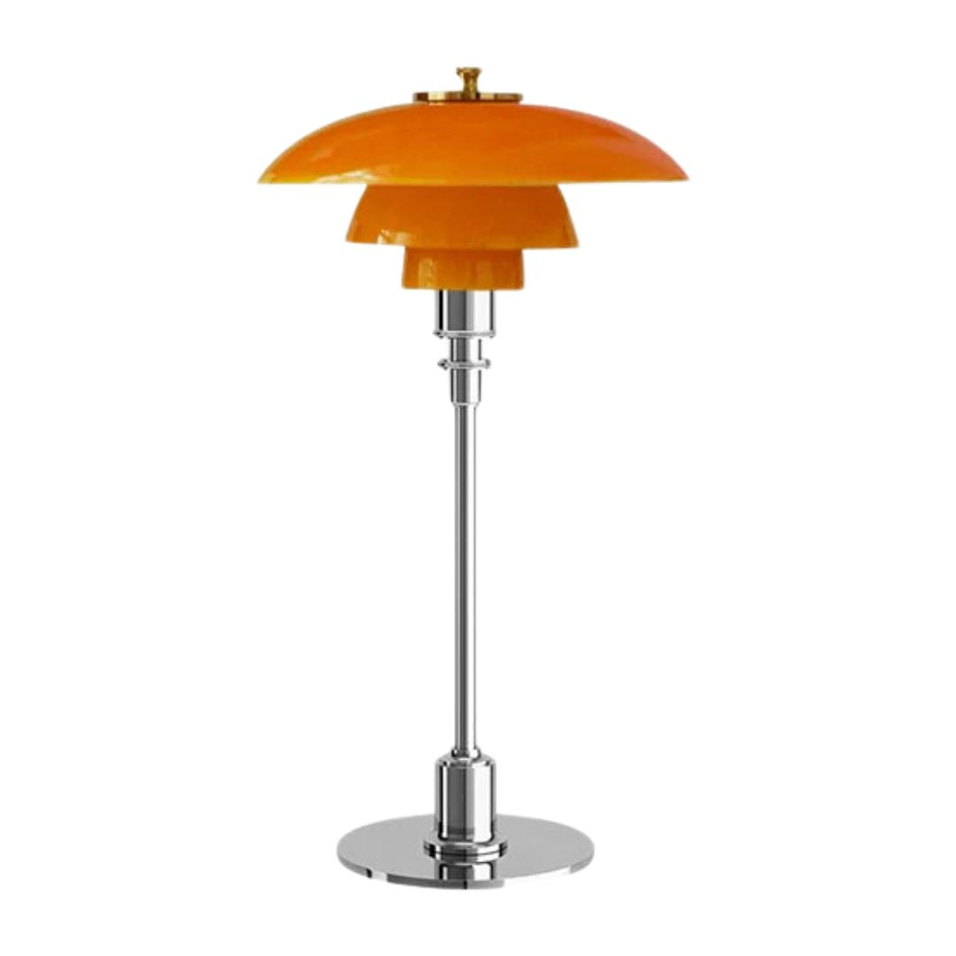 Glazen ledtafellamp in Scandinavische stijl