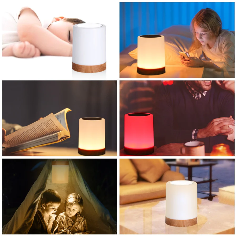 Dimbare nachtlamp met strak design