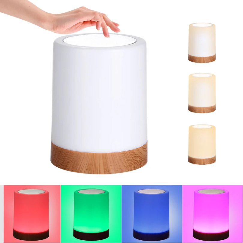 Dimbare nachtlamp met strak design