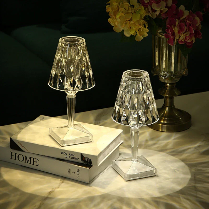 Chique tafellamp met kristallen design