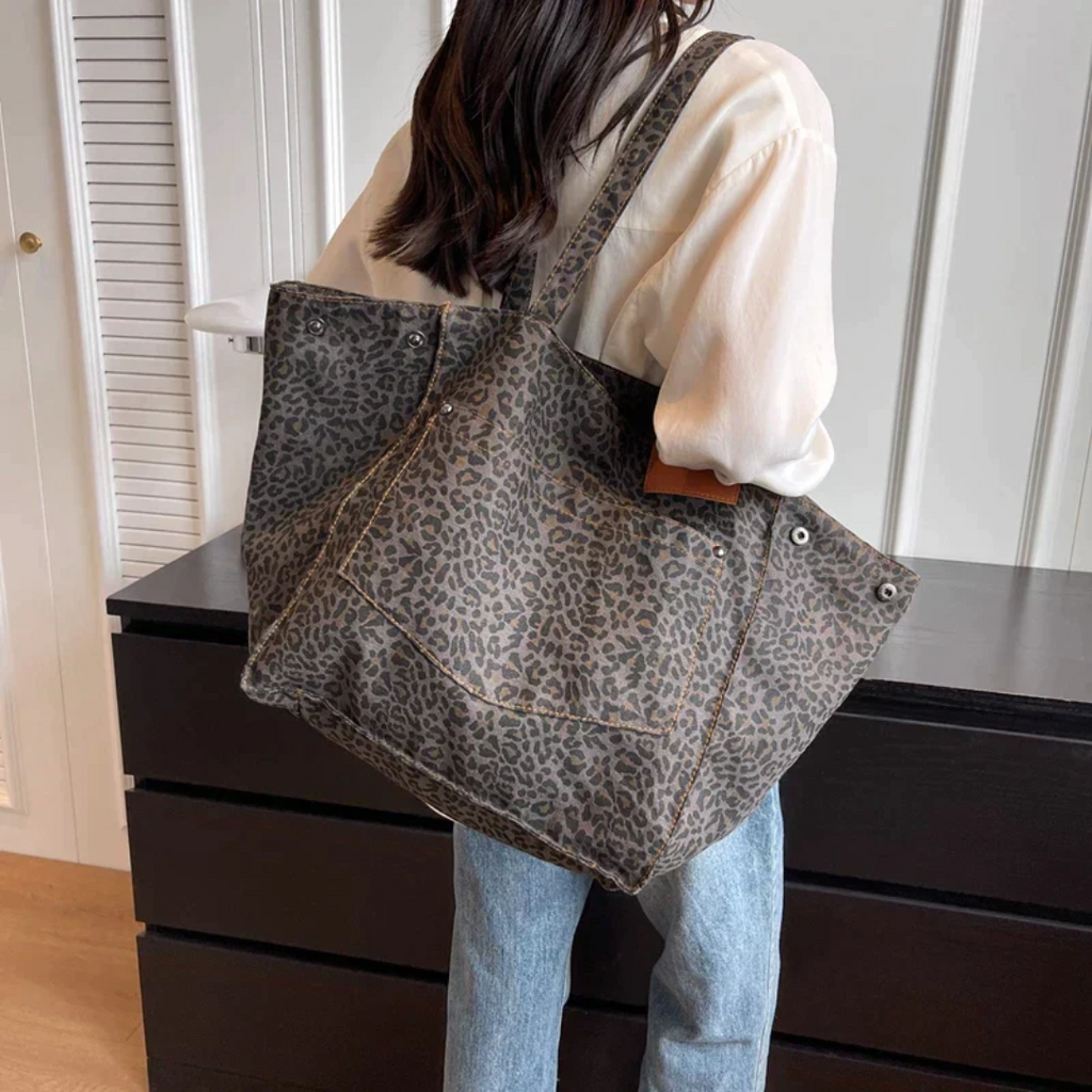 Handtas met luipaardprint