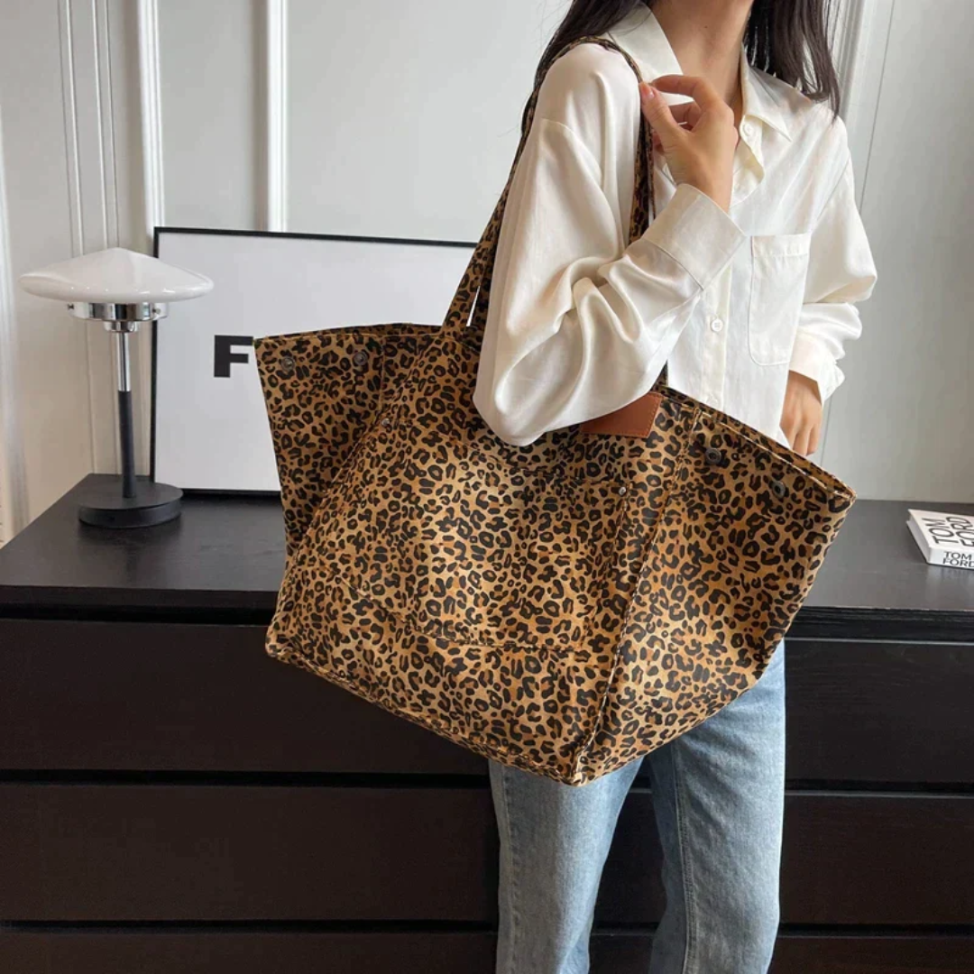 Handtas met luipaardprint